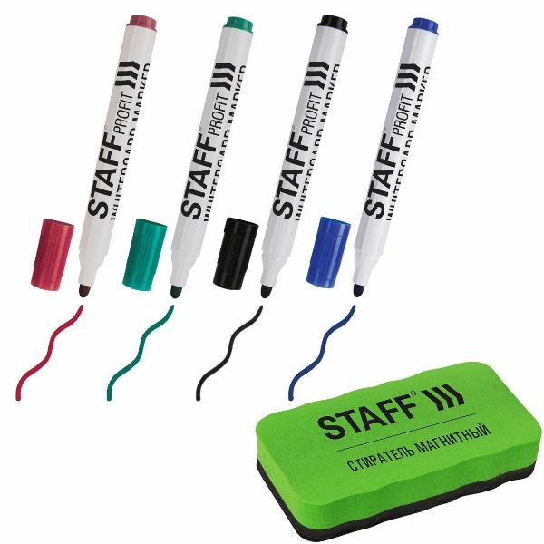 Изображение товара Маркер Staff Profit (стиратель+4 маркера)