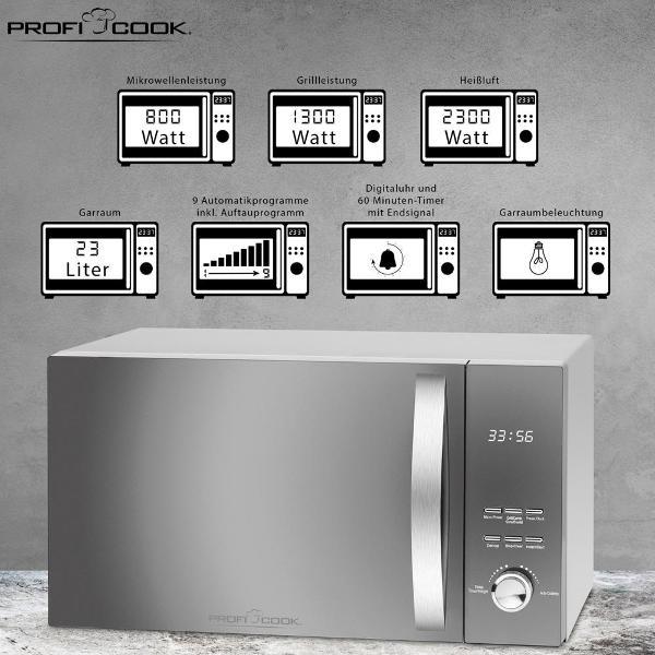 Изображение товара Микроволновая печь Profi Cook PC-MWG 1176 Silver