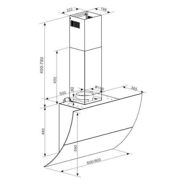 Изображение товара Вытяжка пристенная Graude DH 90.3 GE