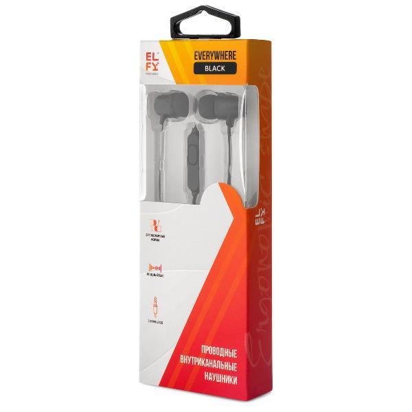 Изображение товара Наушники внутриканальные ELFY EPA-EVERYWHERE-BL-M
