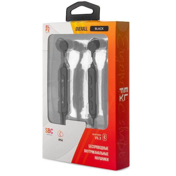 Изображение товара Наушники внутриканальные Bluetooth ELFY EPA-OVERALL-BL-M