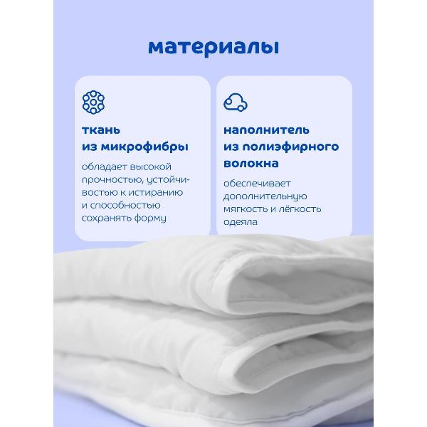 Изображение товара Одеяло Blue Sleep 1,5 спальное из микрофибры Haven, 140х205, гипоаллергенное, всесезонное
