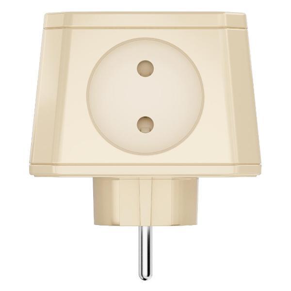 Изображение товара Тройник и переходник электрический AGNI TP-WJ2U3E бежевый