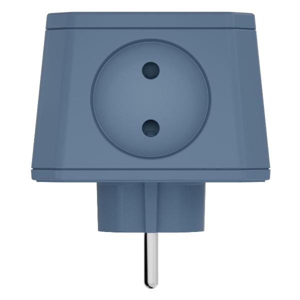 Изображение товара Тройник и переходник электрический AGNI TP-WJ2U3E синий