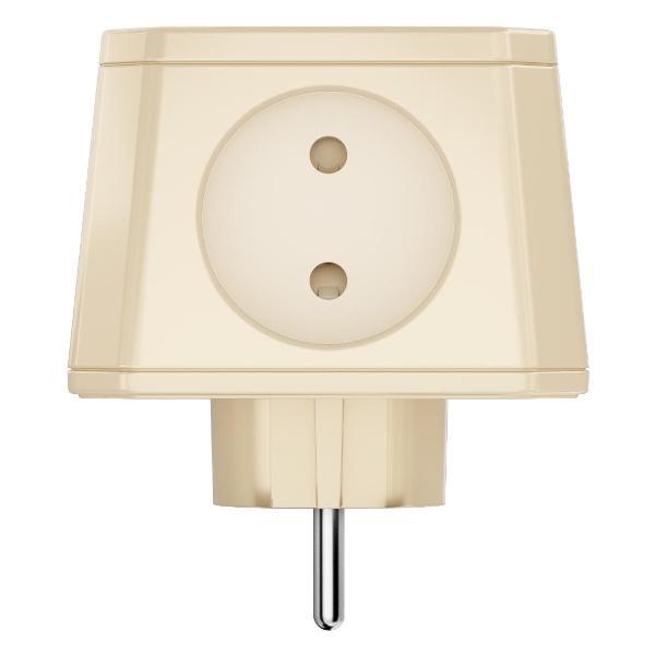 Изображение товара Тройник и переходник электрический AGNI TP-WJ4E бежевый