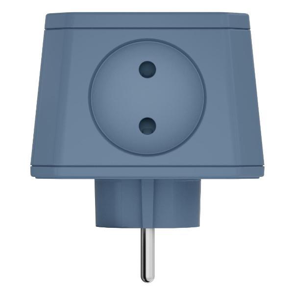 Изображение товара Тройник и переходник электрический AGNI TP-WJ4E синий