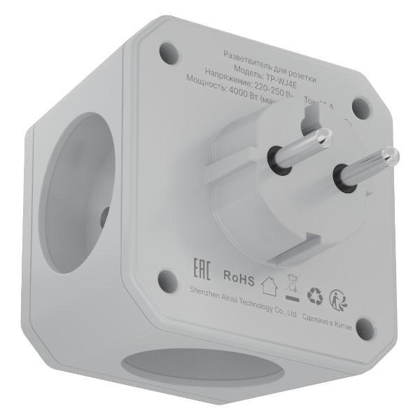 Изображение товара Тройник и переходник электрический AGNI TP-WJ4E серый