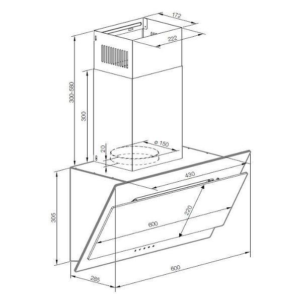 Изображение товара Вытяжка пристенная Graude DHK 60.1 S
