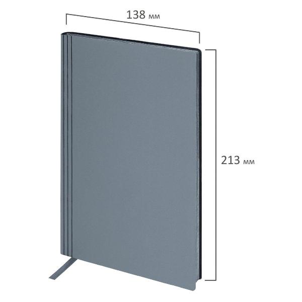 Изображение товара Блокнот для записей Brauberg А5 138x213мм, Tissage, под кожу, 80л, резинка, клетка, нежно-розовый, 116604