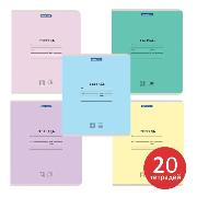 Изображение товара Тетрадь Brauberg 18л КОМПЛЕКТ 20шт Ассорти клетка