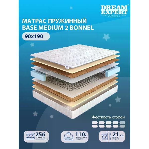 Изображение товара Матрас DreamExpert 90x190 ортопедический пружинный на кровать и диван Base Medium 2 Bonnel