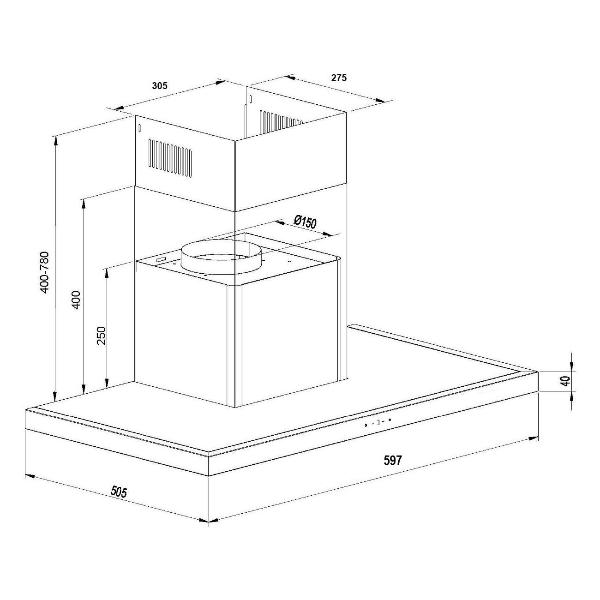 Изображение товара Вытяжка пристенная Schtoff AMG TD 600 Black