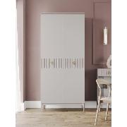 Изображение товара Шкаф Правила мебели Санторини с полками, на ножках, 97.8х54.4х220 см, Льняной лак, МДФ / Персидский жемчуг, ЛДСП