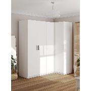 Изображение товара Шкаф Правила мебели Стайл угловой с полками, с доводчиками, 210.6х116.3х229.3 см, Белый