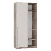 Изображение товара Шкаф Правила мебели Урбан угловой, с полками, со штангой, с доводчиками, 106х57.4х229.3 см, Дуб смоки / Кашемир