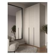 Изображение товара Шкаф Правила мебели Шарлотта трехдверный, с доводчиками, с полками, с ящиками, со штангой, 120х56.4х239.8 см, Кашемир бежевый, Софт пудра