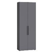 Изображение товара Шкаф Правила мебели Эйр с полками, со штангой, 79.7х38.1х219.5 см, Серый графит