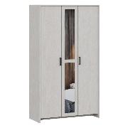 Изображение товара Шкаф Правила мебели Дублин с зеркалом, с полками, со штангой, 120.1х50х209.4 см, Ясень Анкор светлый