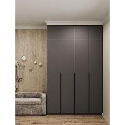 Изображение товара Шкаф Правила мебели Сеул с полками, с ящиками, со штангой, с антресолью, 160.1х50.6х260 см, Графит