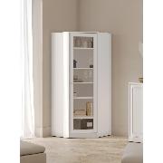 Изображение товара Шкаф Правила мебели Люсиль угловой, с полками, 75.5х75.5х180.6 см, Белый арктик