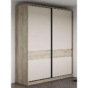 Изображение товара Шкаф Правила мебели Бостон с полками, с ящками, со штангой, 200.2х63.4х236 см, Дуб Крафт серый / Кашемир