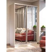 Изображение товара Шкаф Правила мебели Маршал Лайт с зеркалом, двери 11+11, 240х100х45 см, Белый / Зеркало