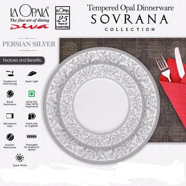Изображение товара Тарелка суповая LA OPALA Sovrana, Persian Silver 225 мм 6шт