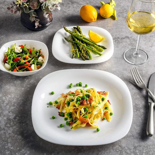 Изображение товара Тарелка суповая LA OPALA Quadra, White, 278 мм, набор из 6 шт