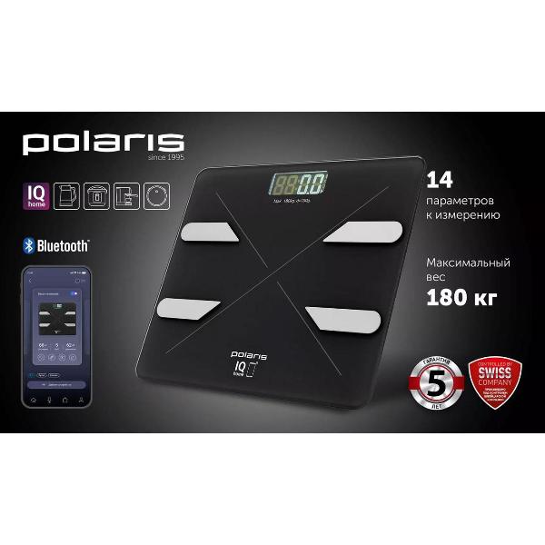 Изображение товара Весы напольные электронные Polaris PWS 1898 IQ Home Black