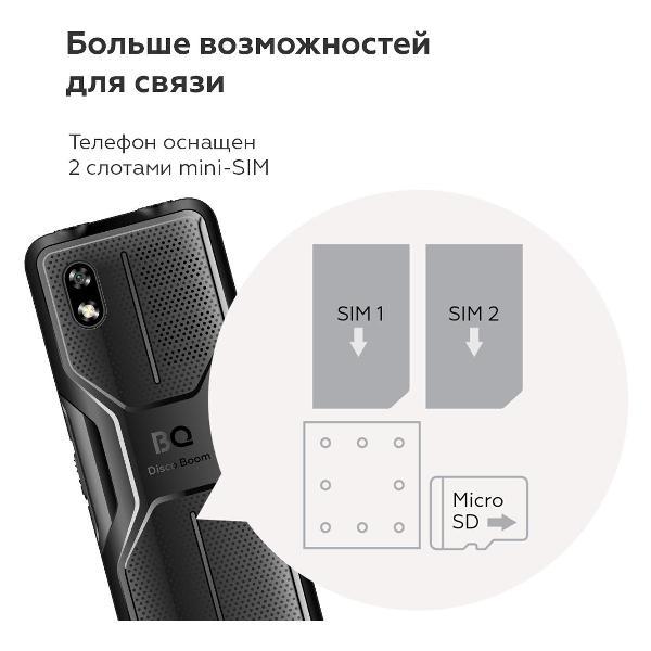 Изображение товара Смартфоны, планшеты, мобильные телефоны BQ 2842 Disco Boom Black