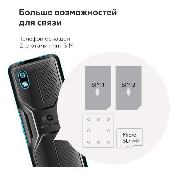 Изображение товара Смартфоны, планшеты, мобильные телефоны BQ 2842 Disco Boom Black+Blue