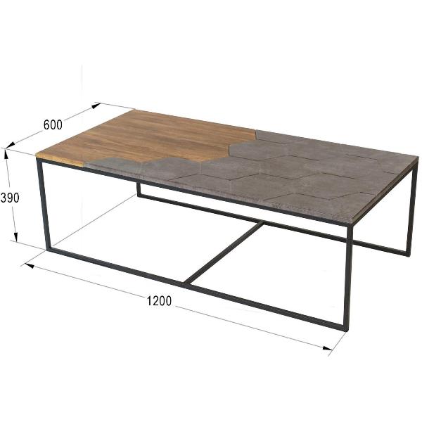 Изображение товара Стол журнальный Калифорния Китч дуб американский/серый бетон