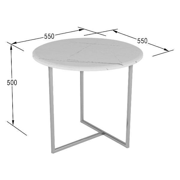 Изображение товара Стол журнальный Калифорния Альбано белый мрамор
