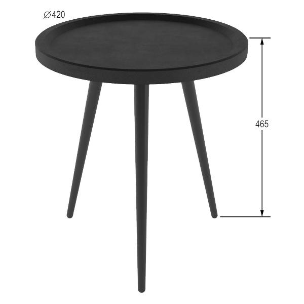 Изображение товара Стол журнальный Калифорния Батл черный лофт/черный