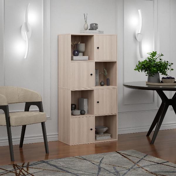 Изображение товара Стеллаж офисный MFMaster Файн-125 дуб сонома-белый