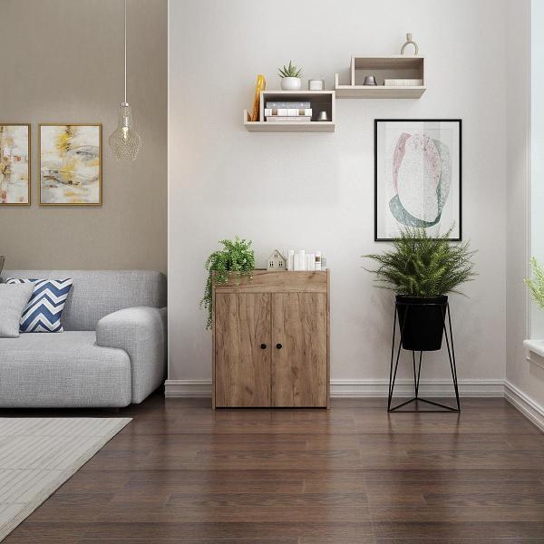 Изображение товара Стеллаж офисный MFMaster Файн-132 бетон-белый