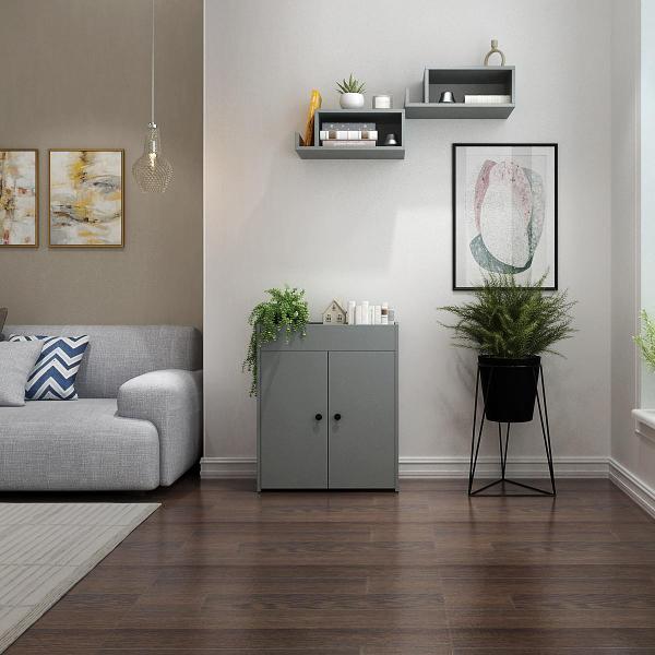 Изображение товара Стеллаж офисный MFMaster Файн-132 венге-дуб молочный