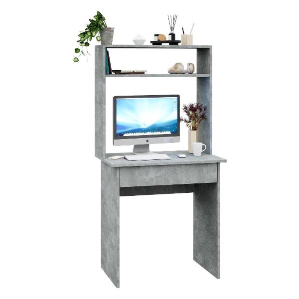 Изображение товара Стол письменный MFMaster с надстройкой Витто-86 бетон