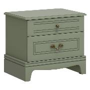 Изображение товара Тумба прикроватная Правила мебели офисная, Лора с ящиками, 56.8х40.2х50.8 см, Зеленый самшит лак, МДФ / Зеленый самшит, ЛДСП