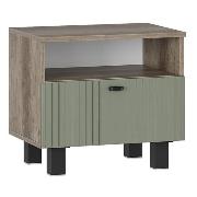 Изображение товара Тумба прикроватная Правила мебели офисная, Олива с ящиком, с полкой, 52х37.6х47.4 см, Дуб Каньон / Эвкалипт софт