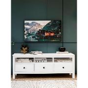 Изображение товара Тумба прикроватная Правила мебели под телевизор напольная Кымор ТВ с полками, с ящиками, 148х47х57 см, Белый