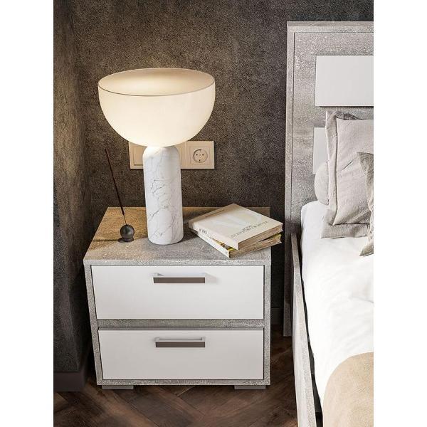 Изображение товара Тумба прикроватная Правила мебели Амбер с ящиками, 50х35.4х44.8 см, Ателье светлый