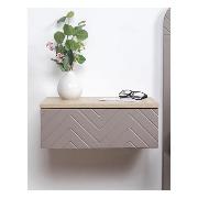 Изображение товара Тумба прикроватная Правила мебели Амьен подвесная, с ящиком, 43.8х34.7х16.6 см, Плэйн / Веллюто капучино