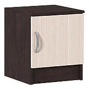 Изображение товара Тумба прикроватная Правила мебели Бриз с дверцей, 35х38х42 см, Венге / Дуб Белфорт