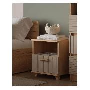 Изображение товара Тумба прикроватная Правила мебели Ньерд с ящиком, 40х41х45 см, Дуб Вотан / Ива пепельная