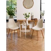 Изображение товара Стул обеденный Правила мебели Брава 4 шт, пластиковые, без подлокотников, 40x36x83 см, светло-бежевый, пластик / массив березы