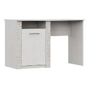 Изображение товара Стол компьютерный Правила мебели Гамма с тумбой, 120.1х60х77 см, ясень анкор светлый / сандал светлый