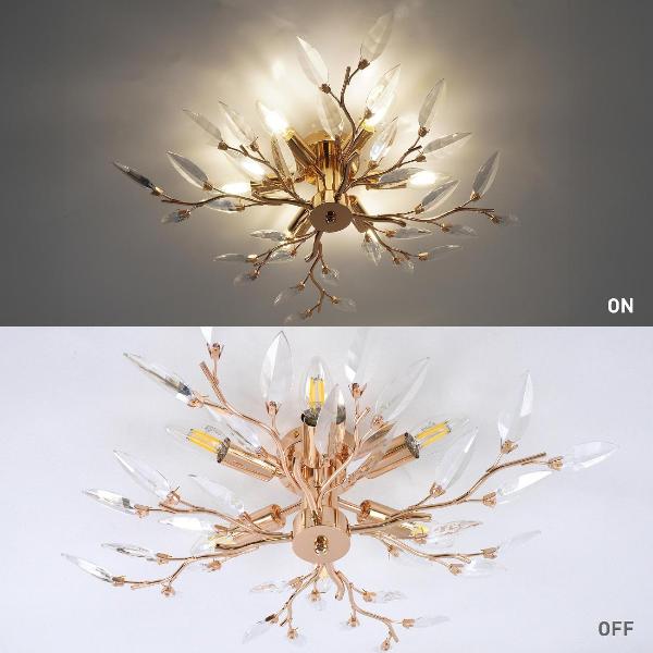 Изображение товара Люстра потолочная Estares VIOLA 6xE14-600х150-GOLD