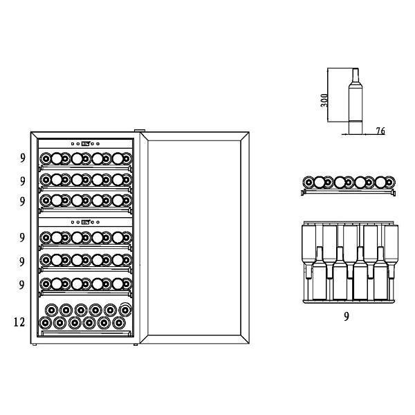 Изображение товара Винный шкаф Caso WineComfort 66