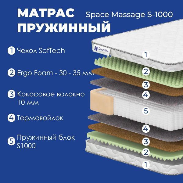 Изображение товара Матрас Dreamline Space Massage S1000 150*195